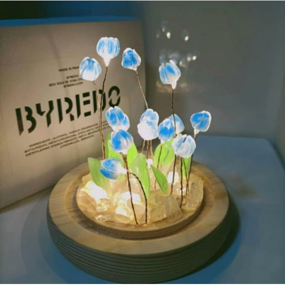 Tulip Night Light Tulip Lamp Handmade Tulip Night Light DIY Tulip Night Light Furniture Decoration Simulation Flower Bedroom Table Lamp
