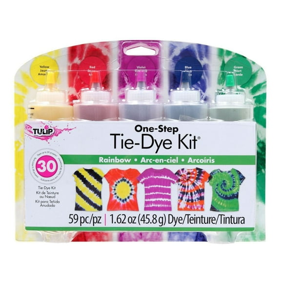 Tulip One-Step 5-Color Rainbow Tie-Dye Kit, Birthday, Basic Supplies, 1 Piece