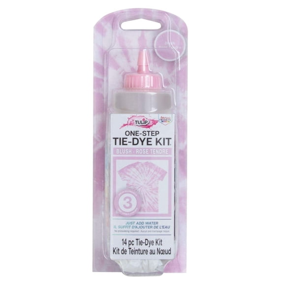 Tulip One-Step Blush Pink Tie-Dye Kit – Single Color Fabric Dye Kit for DIY Tie Dye Projects, Up to 3 Projects