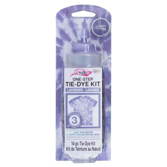 Tulip One-Step Lavender Tie-Dye Kit – Single Color Fabric Dye Kit for DIY Tie Dye Projects, Up to 3 Projects