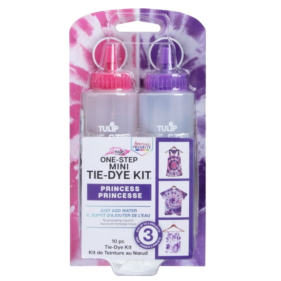Tulip One-Step Mini Tie-Dye Kit, Pink & Purple, 2-Color Fabric Dye Set for Clothing & Crafts, Makes Up to 3 Projects