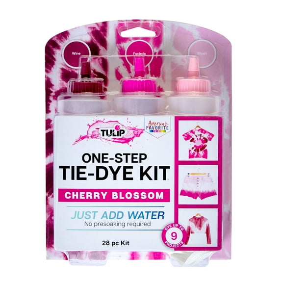 Tulip One-Step Tie-Dye 3 Color Kit, Cherry Blossom, DIY Tie Dye
