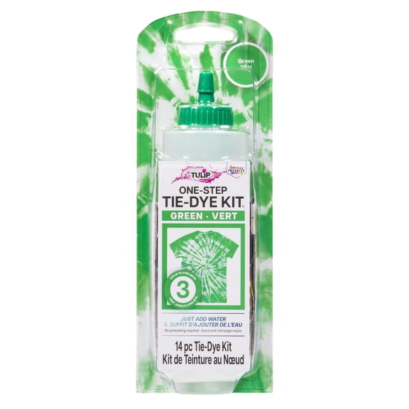 Tulip One-Step Green Tie-Dye Kit – Single Color Fabric Dye Kit for DIY Tie Dye Projects, Up to 3 Projects