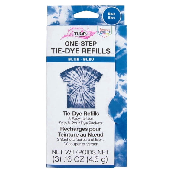 Tulip One-Step Tie-Dye Kit Dye (3) 4oz. Refill Packs, Blue