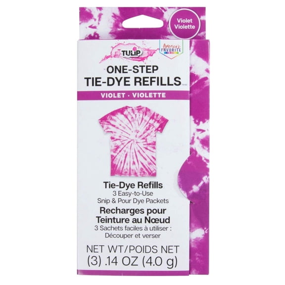 Tulip One-Step Tie-Dye Kit Dye 3 4oz. Refill Packs, Violet
