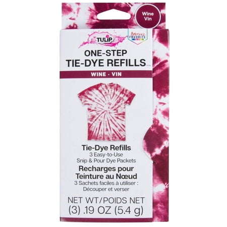 Tulip One-Step Tie-Dye Kit Dye 3 4oz. Refill Packs, Wine