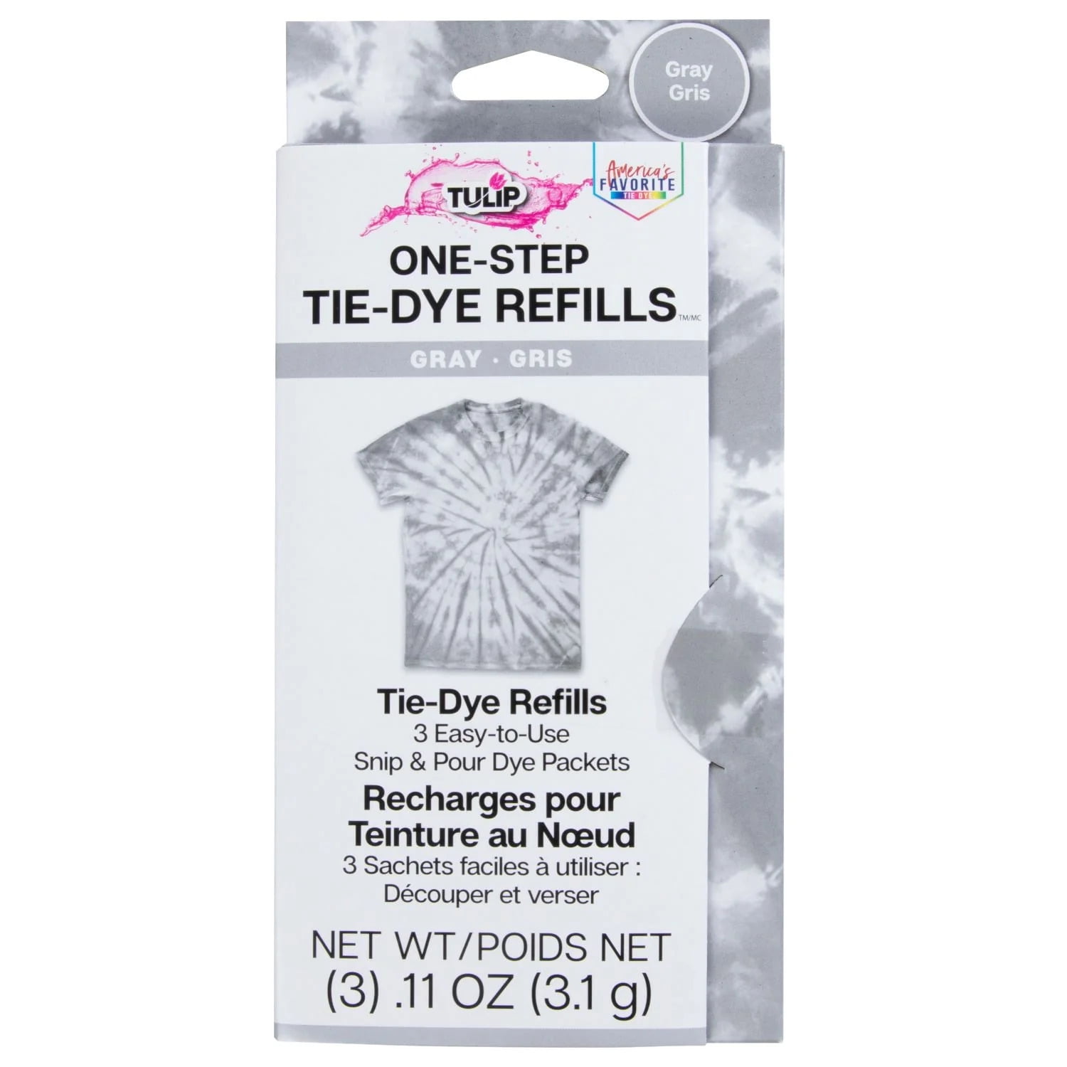 Tulip OneStep TieDye Kit, Gray 4oz. Dye Powder Refills for Fabric