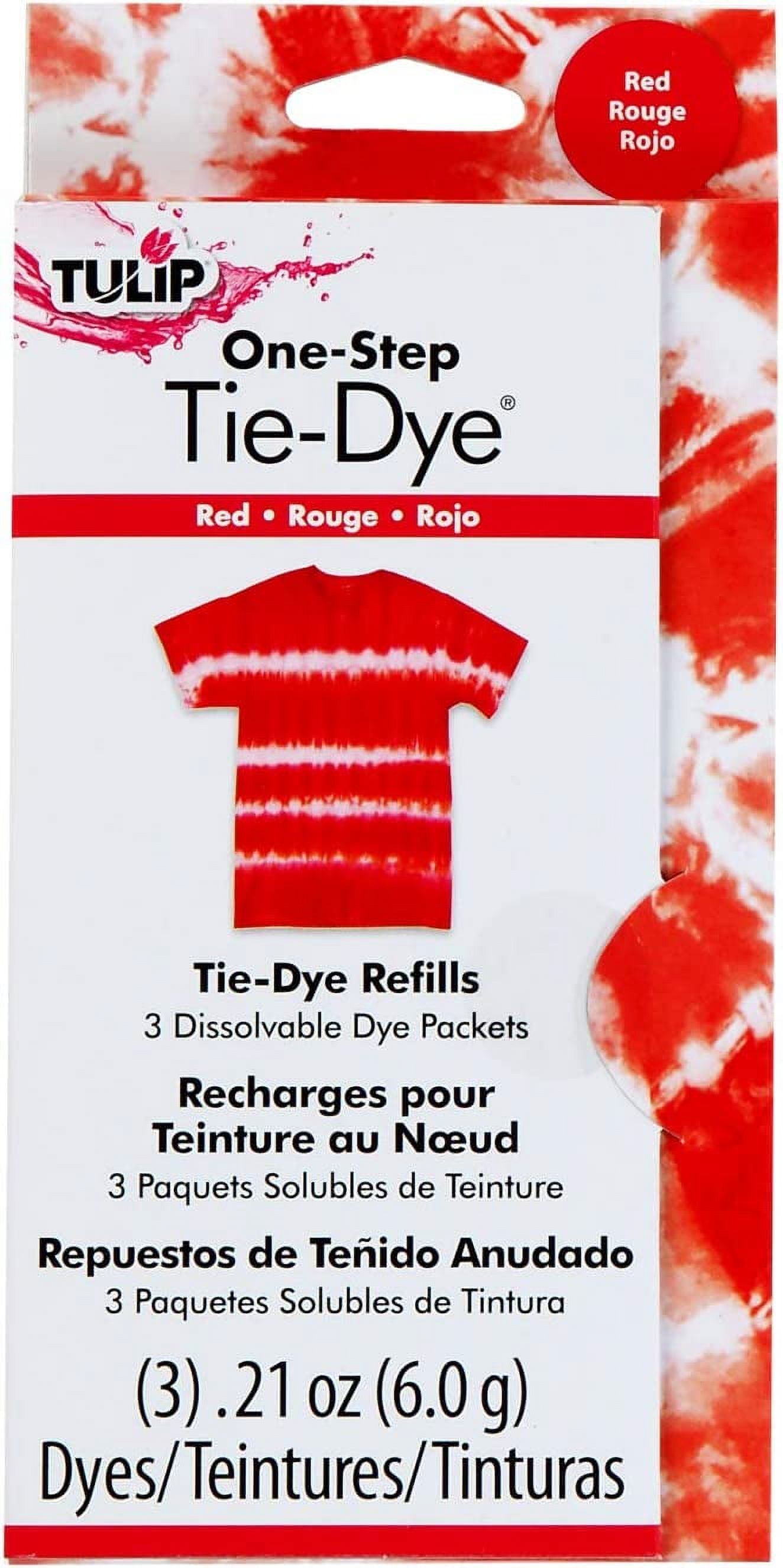 Tulip One-Step Tie-Dye Kit Dye Refill Packs, Red Red Refill Packs ...