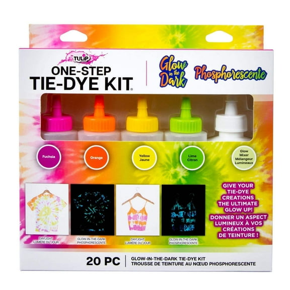 Tulip One Step Tie Dye Kit Glow Finish Technique Kit, Neon Colors