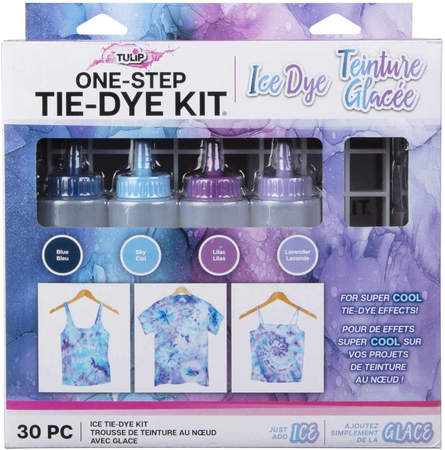 Ice Dye Tie-Dye Kit with Blue and Purple Fabric Paints