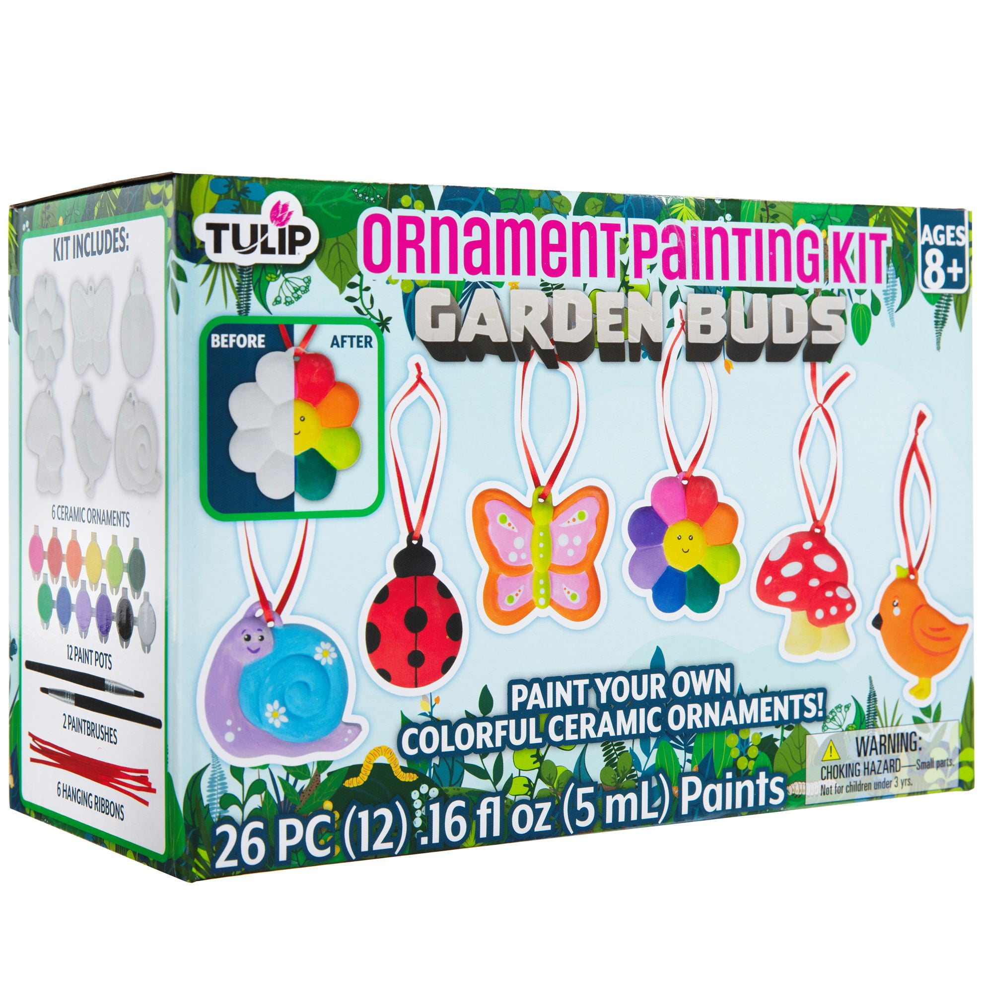 Tulip Paint Your Own Garden Ornaments, Ceramic Painting Craft Kit for