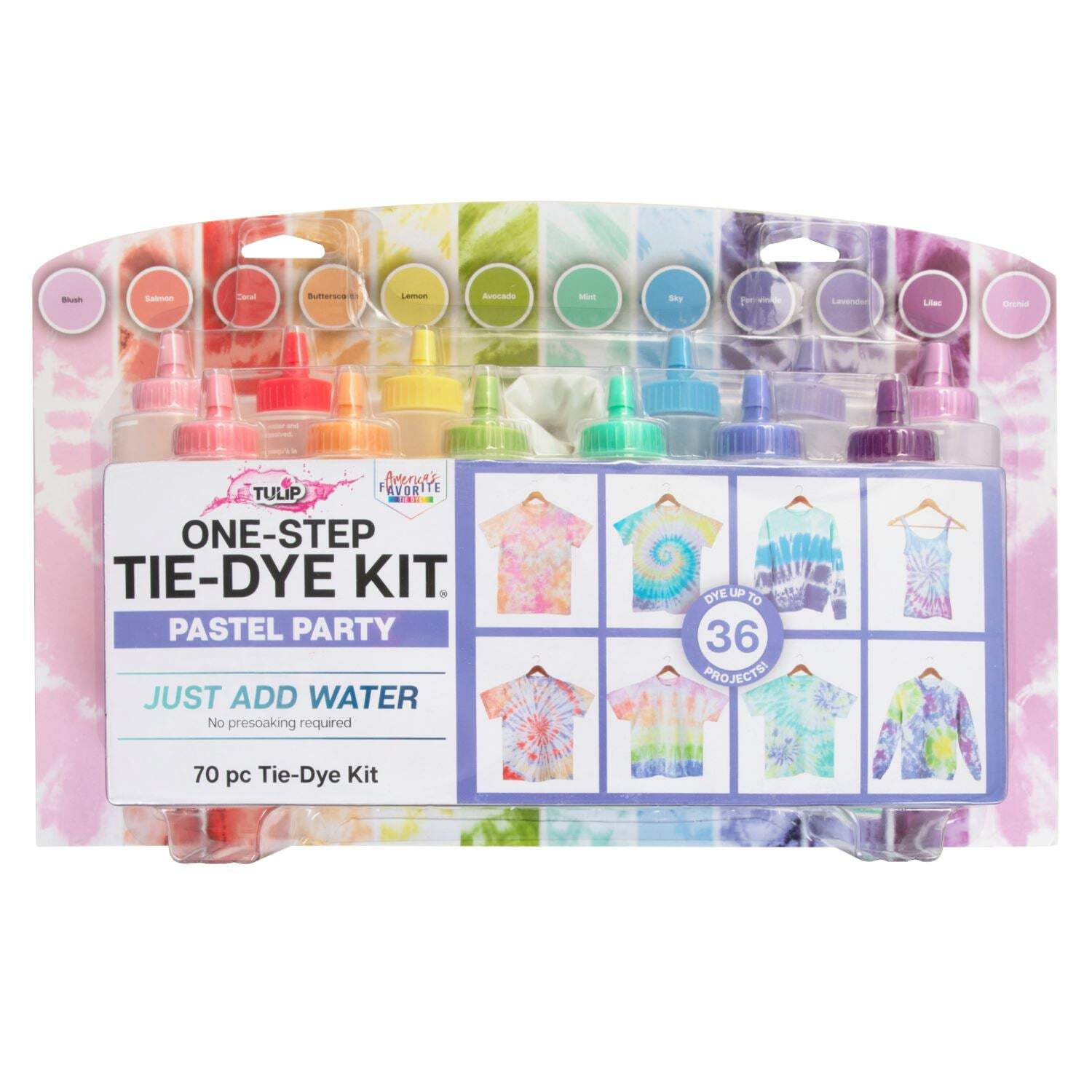 Tulip Pastel Party 12-Color Tie-Dye Kit - Walmart.com
