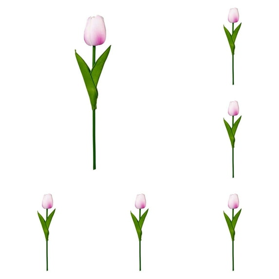 Tulip Petal Bouquet Tulip Centerpiece Flower Garden Bulbs Soft Fake Tulip Bouquets for Kitchen Wedding Home Decor Tulips Tulip Artificial Bouquet Purple 13.4 Inch (20Pcs)