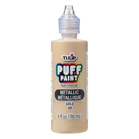 Tulip Puff Fabric Paint, Metallic Gold, 4 fl oz, Liquid Gel