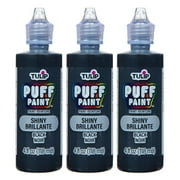 Tulip Shiny Black Puff Fabric Paint 3 Pack, 4 fl oz Bottles