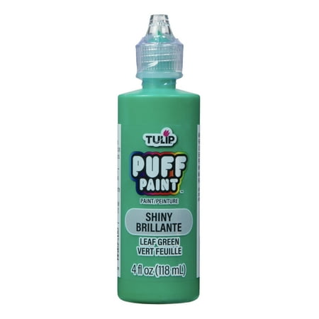 Tulip Puff Fabric Paint, Shiny Leaf Green, 4 fl oz, Liquid Gel