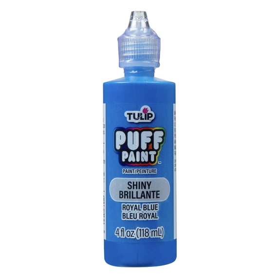 Tulip Puff Fabric Paint, Shiny Royal Blue, 4 fl oz, Liquid Gel