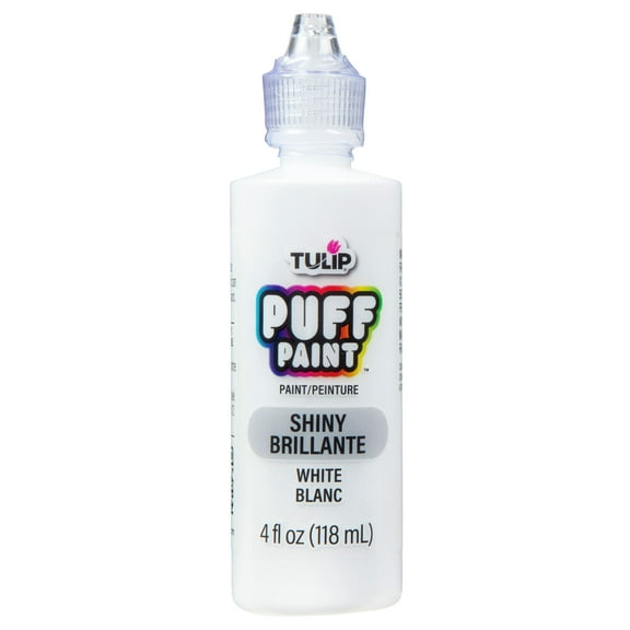 Tulip Puff Fabric Paint – Shiny White, 4 fl oz 3D Liquid Gel Paint for Clothes, Shoes & DIY Crafts