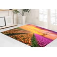 thumbnail image 1 of Tulip Rug, Sunrise Rug, Landscape Rugs, Office Rug, Front Door Rug, Bathroom Rug, Bath Rug, Gift For Him, Step Rug, Runner Rug, Soft Rug, 3.3'x9.2' - 100x280 cm, 1 of 7