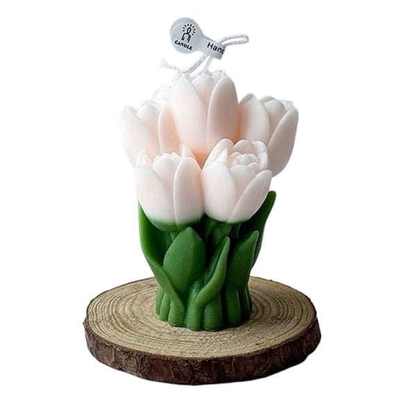 Tulip Scented Candle for Valentineâs Day - Wax with Soothing Fragrance, Ideal Gift & Home Decor for Special Occasions, Enhances Home