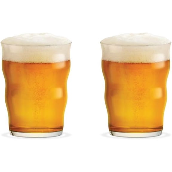 Tulip Shape Beer Glass Set with Stem for Dark & Strong Ales - 13.5 oz Machine Blown, Dishwasher Safe, Elegant Craft Beer Drinkware (2-Piece Set)