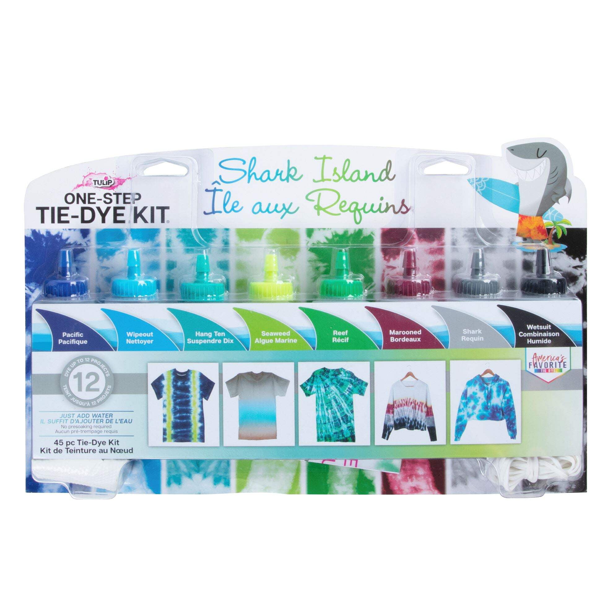Shark Island 8-Color Ocean-Themed Tie-Dye Kit