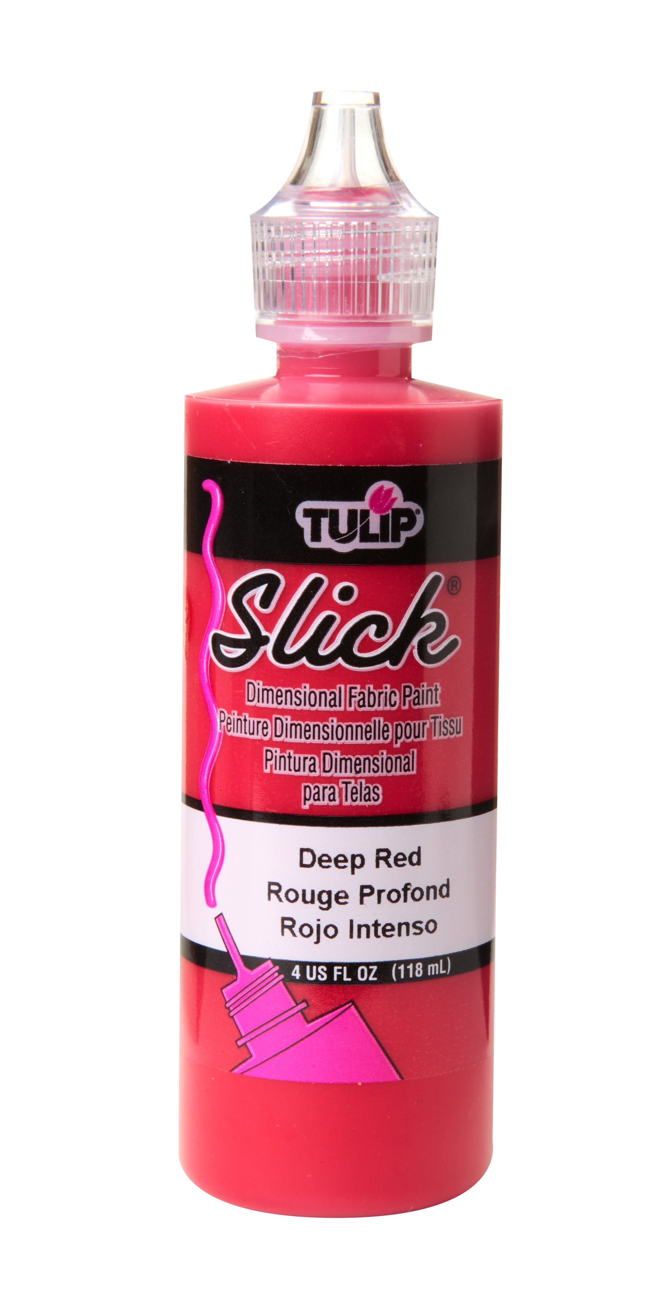 Tulip Slick Deep Red Dimensional Fabric Paint, 4 fl oz