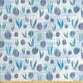 thumbnail image 1 of Ambesonne Floral Fabric by the Yard Upholstery, Painting Effect Tulips, 5 Yards, Blue, 1 of 4