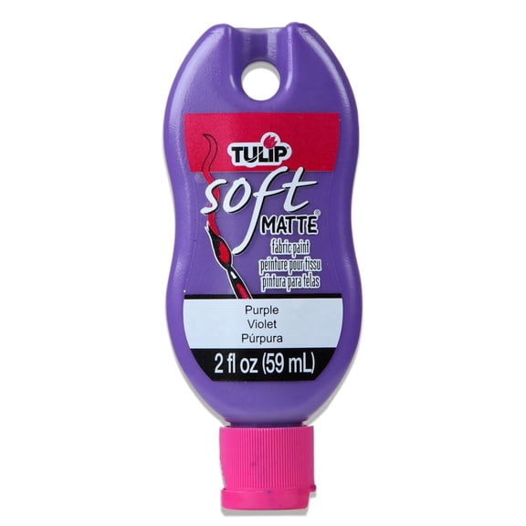Tulip Soft Matte Purple Fabric Paint, Liquid, Washable, Single Piece