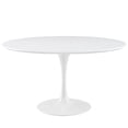 thumbnail image 1 of Tulip Table, 54” Round White Modern Dining Table, 1 of 4