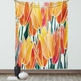 thumbnail image 1 of Tulip Tapestry, Exquisite Flourishing Tulip Garden with Vivid Colored Endless Petals Eco Illustration, Wall Hanging for Bedroom Living Room Dorm Decor, 60W X 80L Inches, Orange, by Ambesonne, 1 of 2