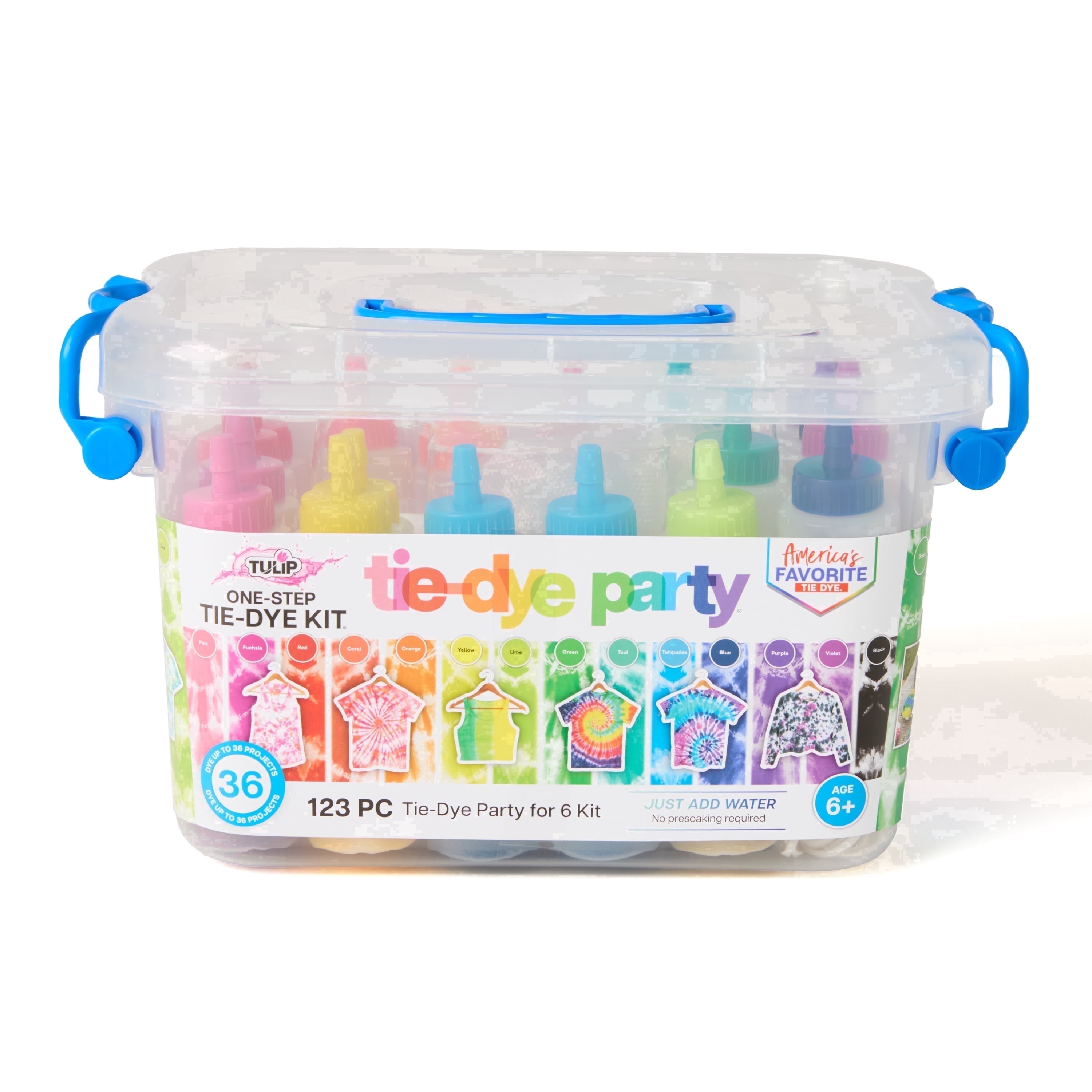 Tulip One-Step Crafts Tie-Dye Party Kit: 123 pieces for Group Fun