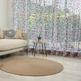 thumbnail image 1 of Tulip Tulle Curtains with Rod Pocket, Floral Background with Linked Swirling Tulip and Branches Fresh Ornate, Sheer Drape for Wedding Party 2 Panels, 7 Sizes, Pink Teal Red, by Ambesonne, 1 of 3