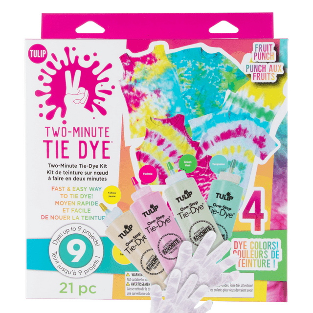 Tulip Two-Minute Tie Dye 4 Color Kit Fruit Punch