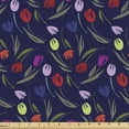 thumbnail image 1 of Ambesonne Tulip Fabric by the Yard Upholstery, Blossoming Flowers Nature, 5 Yards, Multicolor, 1 of 4