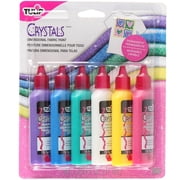 Tulip Puff Paint Crystal Colors 6-pack, Multi-Surface, Waterproof Craft Paint, Permanent on Fabric