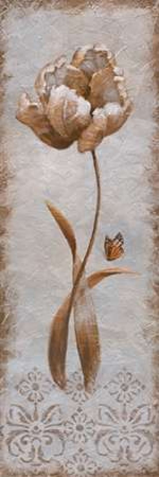 Tulip and Butterfly II Canvas Art - Nan (8 x 24)