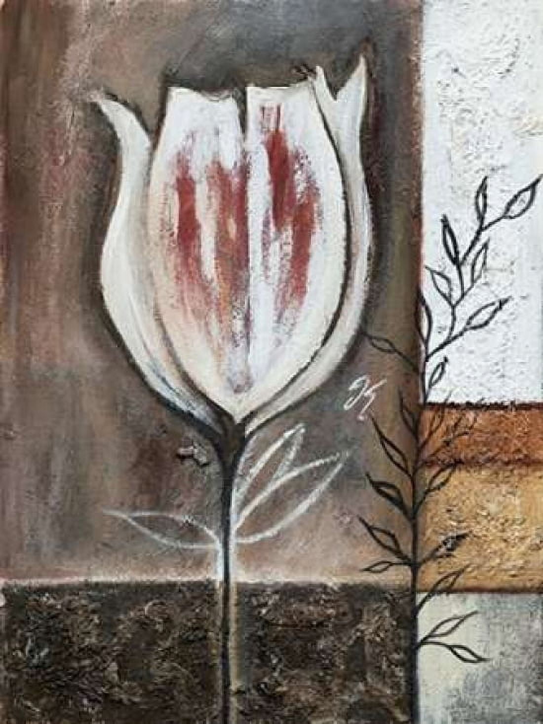 Tulip in brown III Canvas Art - Kristel Peters (22 x 28)