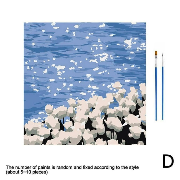 Tulip landscape diy digital oil painting hand-colored oil painting ъα чы D6E8