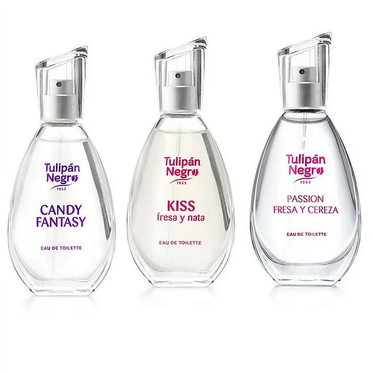 Tulipán Negro- 3pc Eau de Toilette (Candy Fantasy, Kiss Strawberry