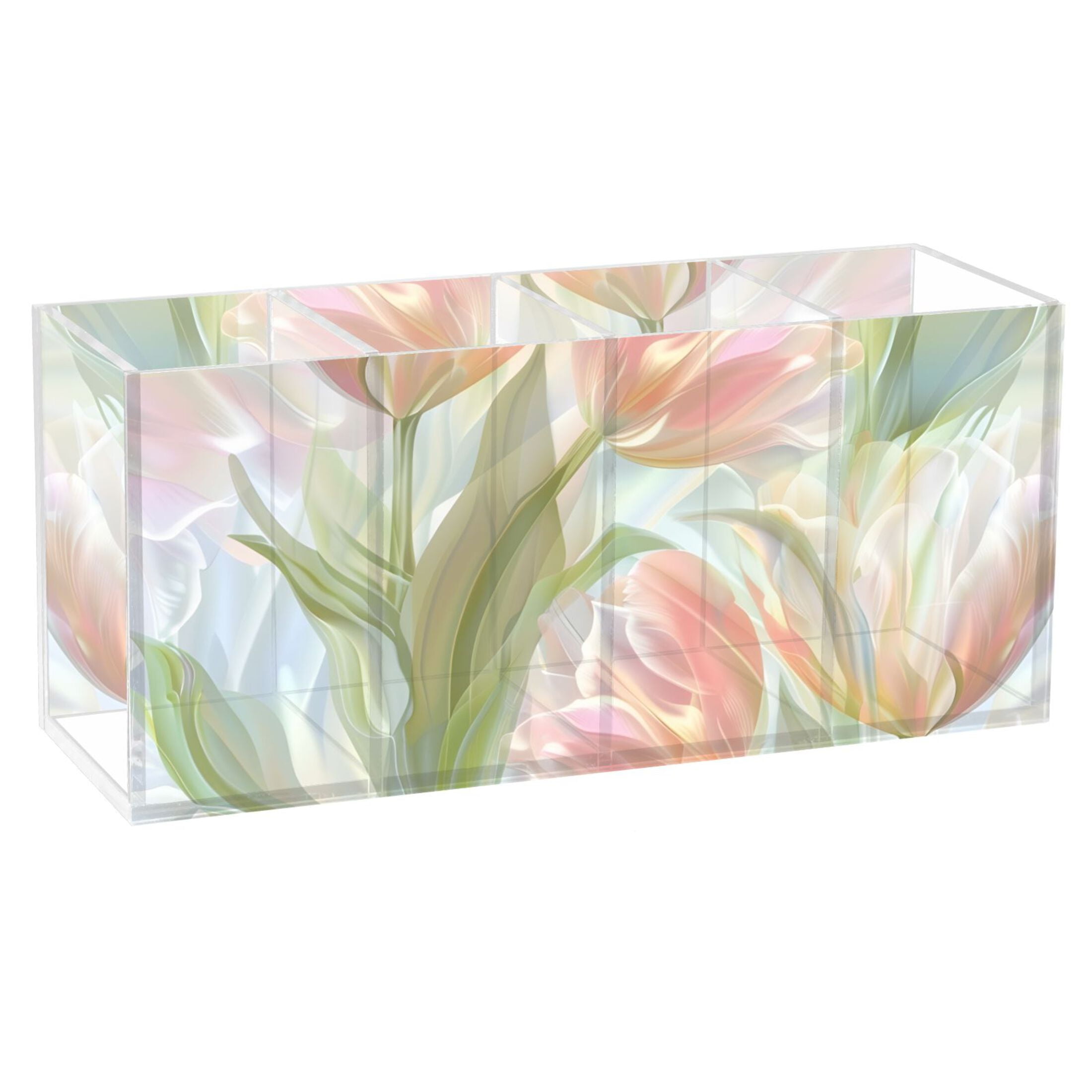 Crtiin 20-Pack Clear Acrylic Pencil Holders - Desk Organizer For Pens, Makeup Brushes, Utensils (2.6x2.6x3.9")