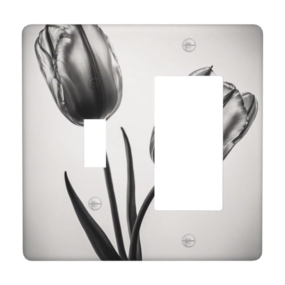 Tulipa Black And White (2) Switch Cover Decorative Wall Plate