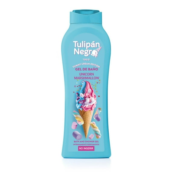 Tulipan Negro Unicorn Marshmallow Shower Gel, Yummy Cream Edition, 21.9 Fl oz