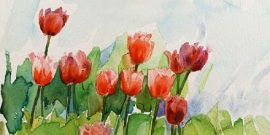 Tulipani Canvas Art - Murenoir (10 x 20)