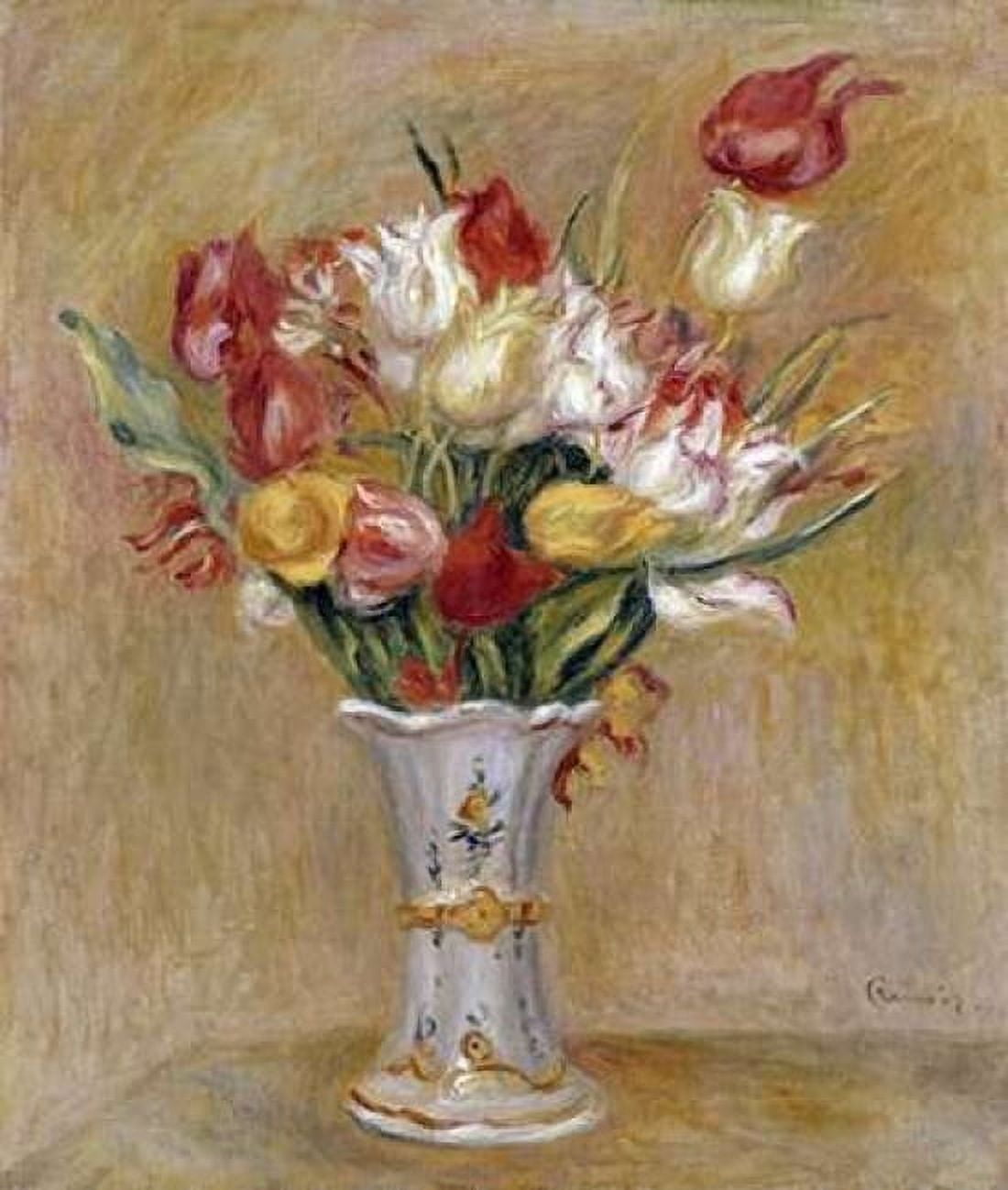 Tulipes Canvas Art - Pierre-Auguste Renoir (20 x 24)
