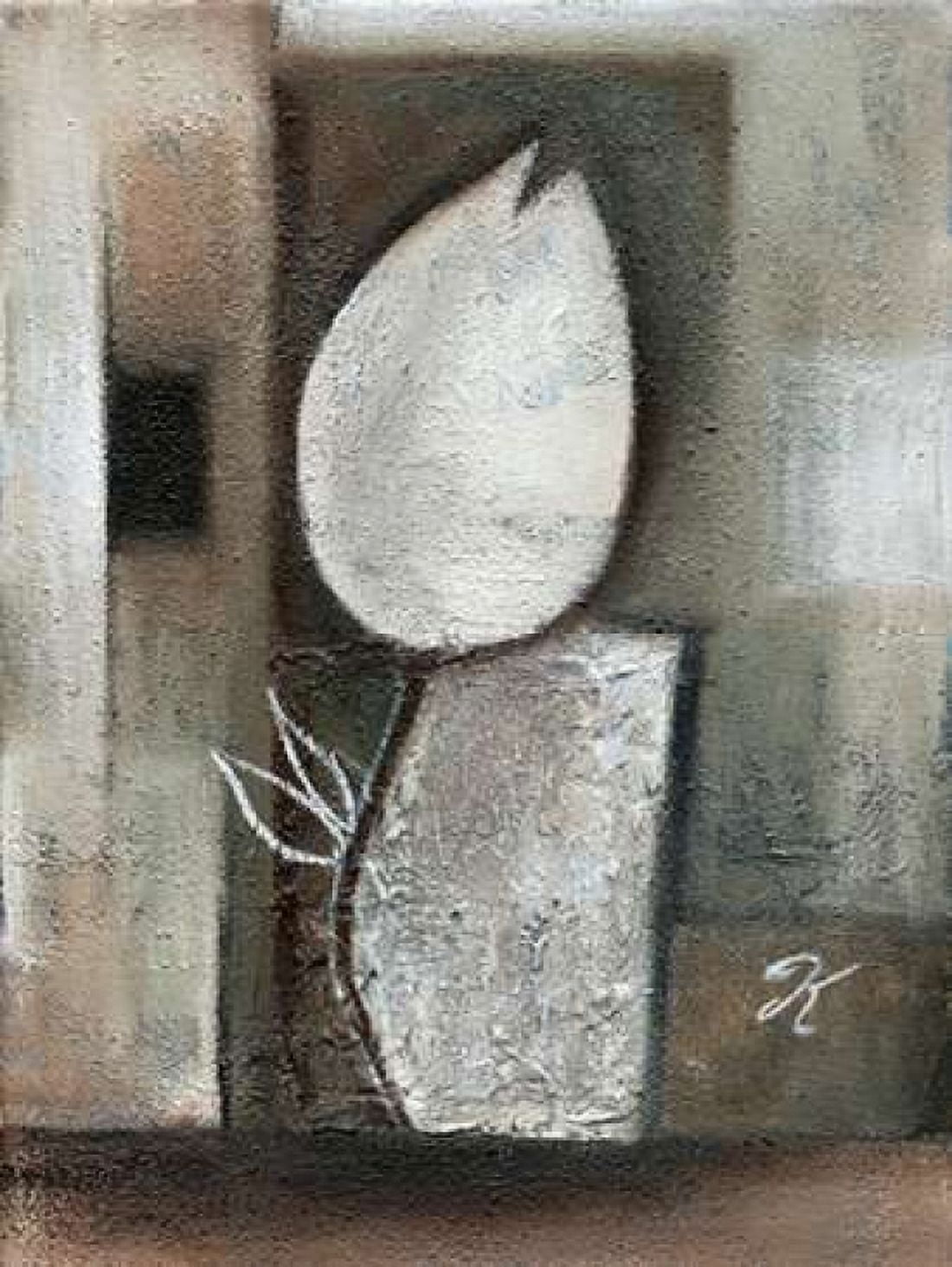 Tulipo brown I Canvas Art - Kristel Peters (22 x 28)