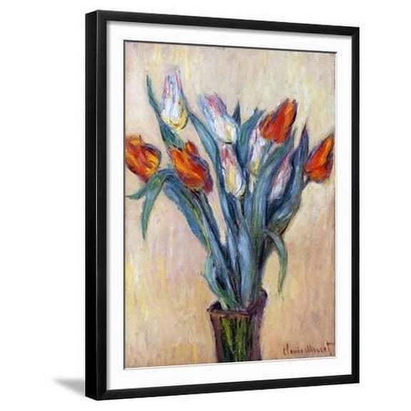 Tulips, 1885, Botanical Framed Art Print Wall Art by Claude Monet Sold by Art.Com