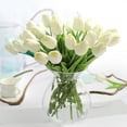 thumbnail image 1 of Tulips Artificial Flowers 18Pcs Faux Silk Tulip Real Touch Tulip Fake Flowers Bouquets Arrangements for Easter Spring Flowers Valentine’s Day Mother's Day Flower Gifts Home Table Decor, 1 of 6