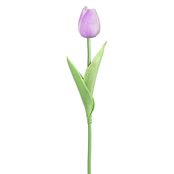 Tulips Artificial Flowers, Elegant PU Faux Flowers with Realistic Touch, Elegant Tulip Bouquet for Home, Wedding Table Centerpiece, Parties Decor, Tulips Flowers, 1Pc, Multicolor(Purple,11.4x1.7")