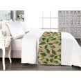 thumbnail image 1 of Tulips Bed Runner, Wild Jungle Boho Inspirations Leaves Greenery with Flowers Vintage Art, Decorative Accent Bedding Scarf for Hotels Homes & Guest Rooms, King, Fern Green Avocado Green, by Ambesonne, 1 of 3